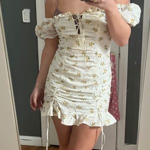 White floral dress